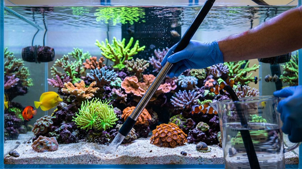 partial saltwater aquarium waterchange