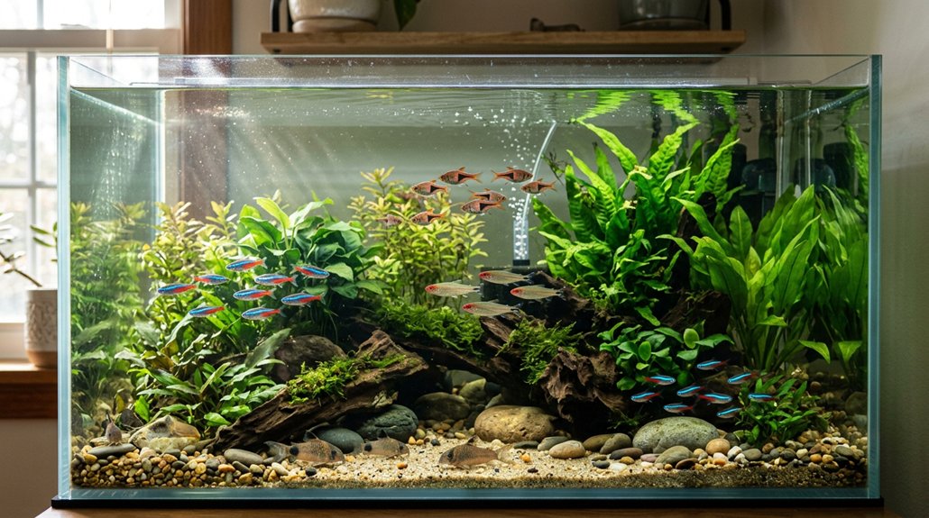 peaceful schooling bottom algae grazers
