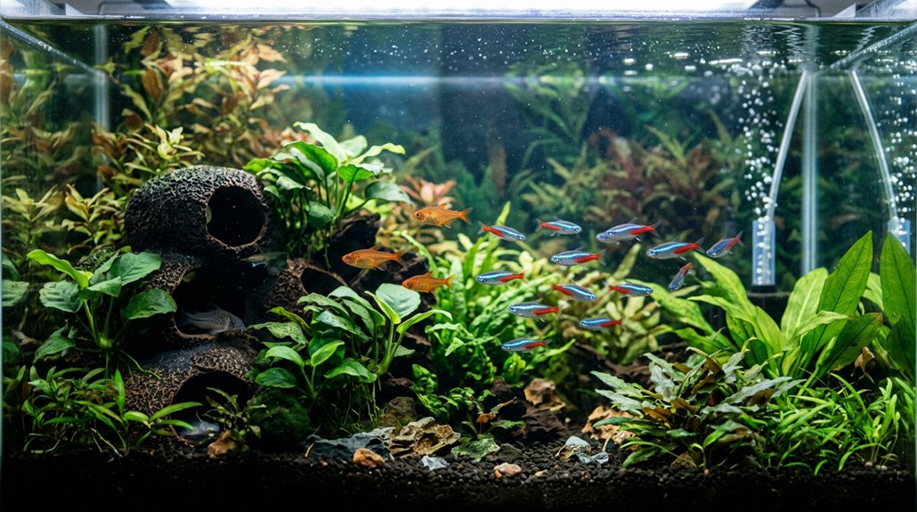 provide multiple hiding spots and slow stock