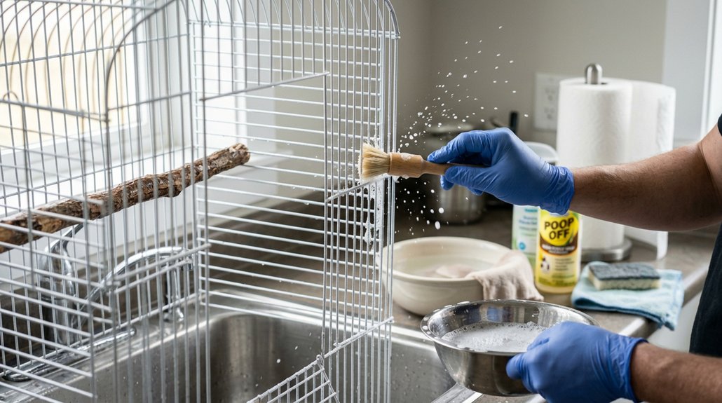 remove soak disinfect dry