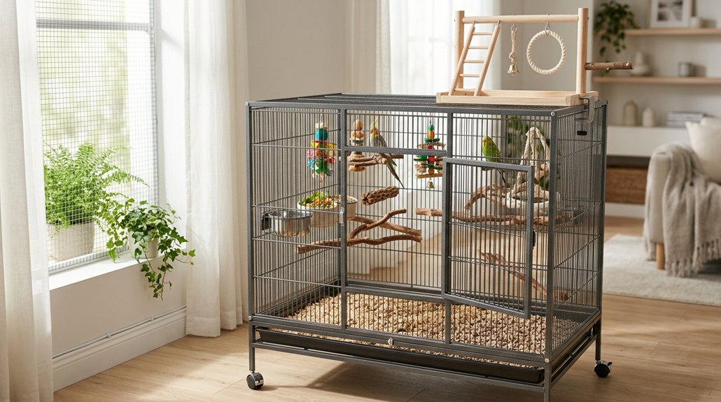 safe spacious clean ventilated cage