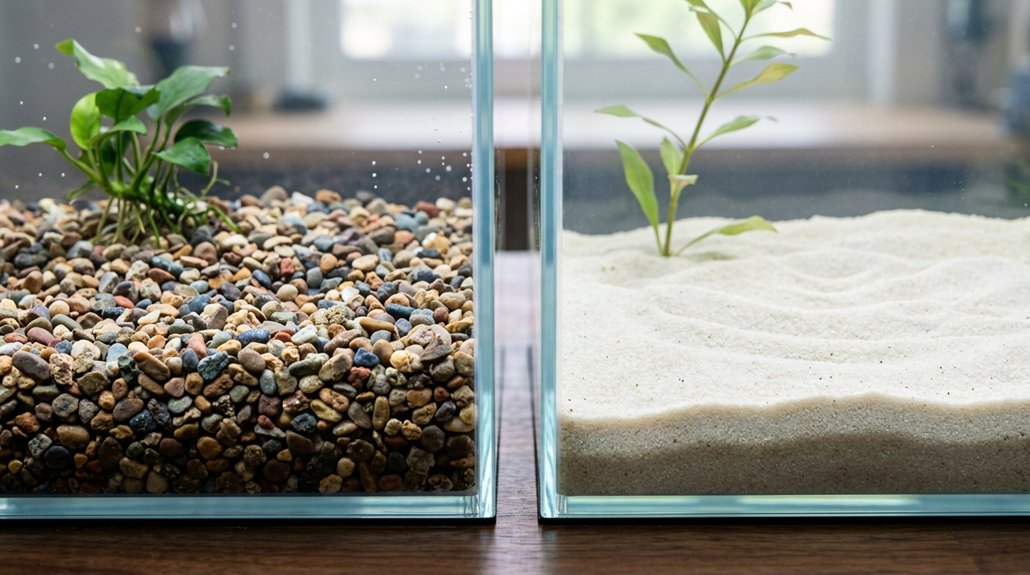 sand shows debris gravel conceals