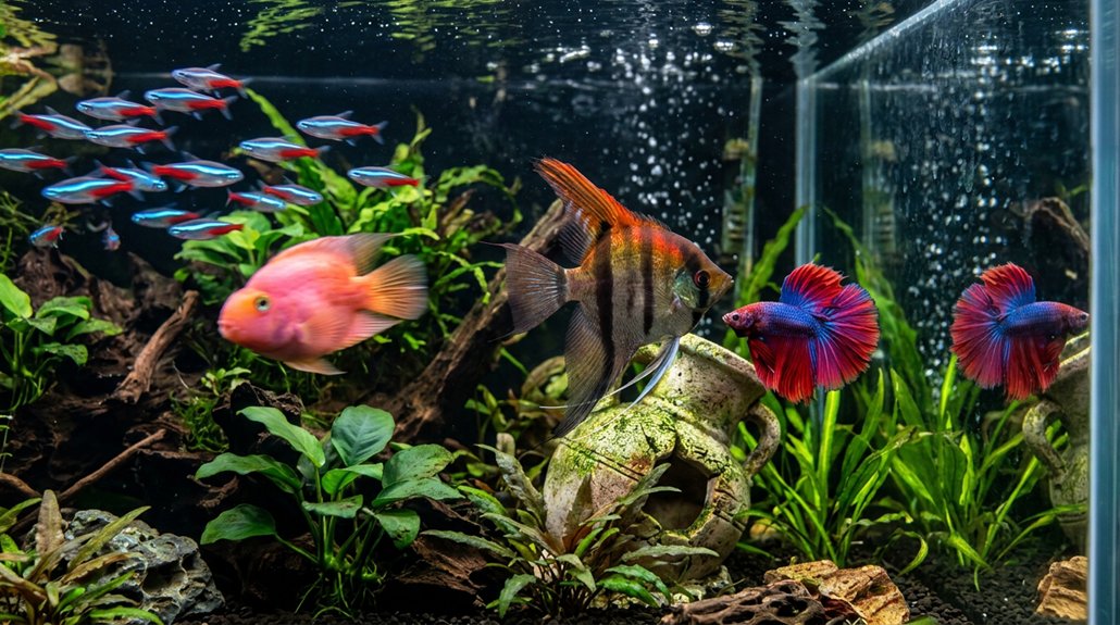schooling fish causing aggression