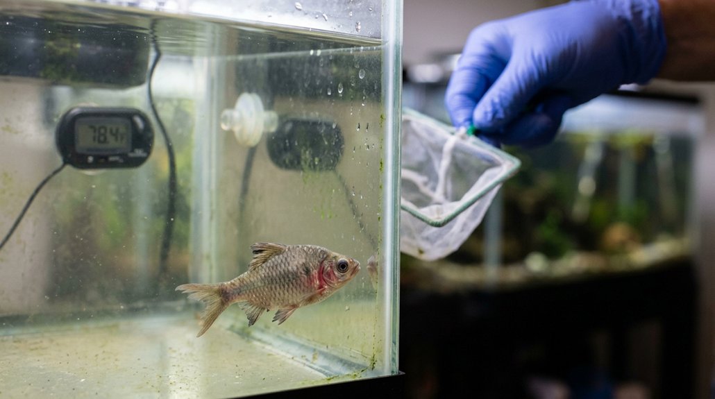separate and treat sickly fish