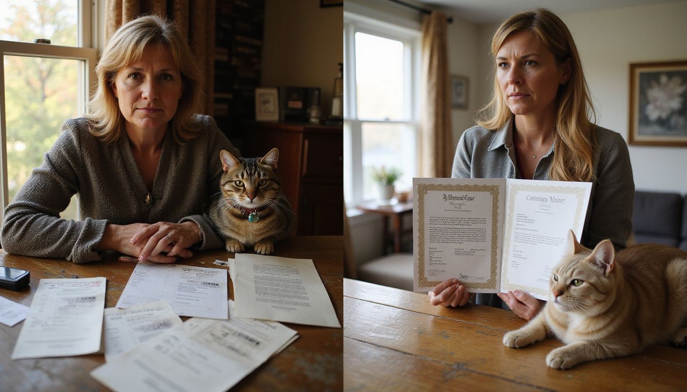 A woman contrasts two cat adoption experiences, one involving a shelter tabby, the other a pedigreed Persian.