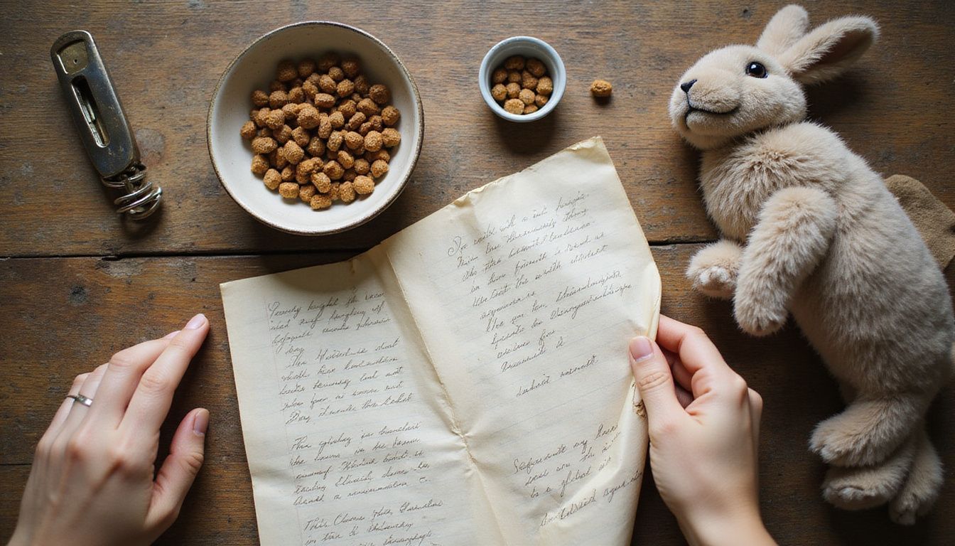 A candid flat lay of clicker training supplies arranged on a weathered oak table, highlighting their textures and practicality. A candid flat lay of clicker training supplies arranged on a weathered oak table, highlighting their textures and practicality.
